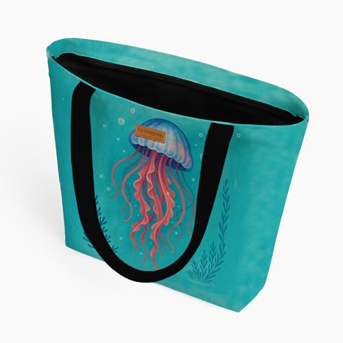 Image of The Purple Tree Eco-Friendly Canvas Tote Bag, Sustainable, Reusable Shopping, Beach, Travel or Everyday Tote, Wide Tote Bag