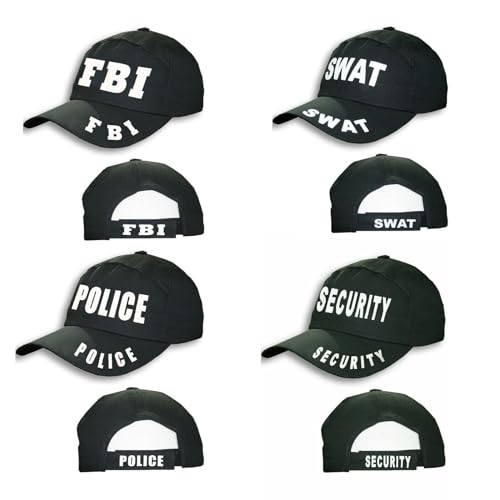 GREY LOOK Chapeau de baseball noir pour adulte SWAT, FBI, police, sécurité pour sports de plein air, Noir , taille unique