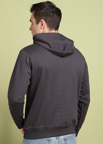 Image of Alan Jones Clothing Men's Solid Hooded Sweatshirt | Drawstring Hood, Kangaroo Pocket, Ribbed Hem | Regular Fit | Sizes S-5XL | Multiple Colors