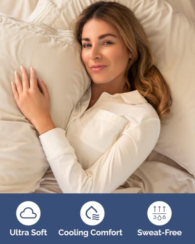 Image of Flex Top Split Head King 6 Piece Sheet Set - Breathable & Cooling - Wheat
