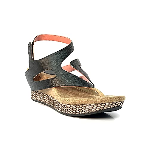 Modzori Zoey Women's Mid Wedge Reversible Sandal Coral 7 #TOP3