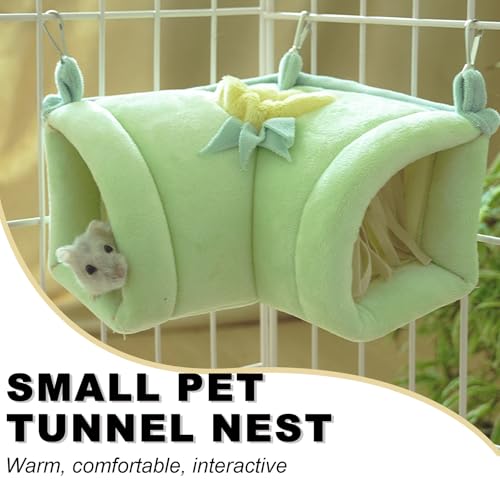 Pets on Safari Brinquedo de túnel de porquinho-da-índia, esconderijo quente para porquinhos-da-índia