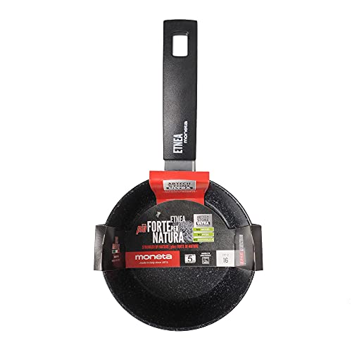 Moneta Etnea - Casseruola 1 manico 16cm, Effetto pietra, Alluminio forgiato, Made in Italy - immagine 6