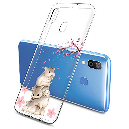 Oihxse - Carcasa de protección para Huawei P Smart Plus 2019 (poliuretano termoplástico), diseño de flores de cerezo romántico