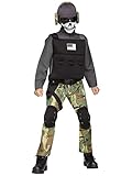 Fun World Big Boy's Med/skull Soldier Chld Cstm Childrens Costume, multi, Medium