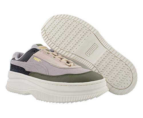 PUMA Womens Deva Reptile Lifestyle Fashion Sneakers White 10 Medium (B,M)
