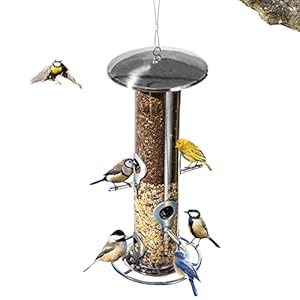 PROVIDE stainless steel bird feeder, Bird Seed Feeder, bird feeders for small birds, Easy Open wild Bird Feeders…