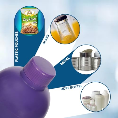 Image of SMART PACK Non-Porous Ink for Generic Name of Coding Machine Material | Fast-Drying, Permanent, Solvent-Based, Waterproof, High-Adhesion Ink | Pack of 1 Voilet Color 1 Liter