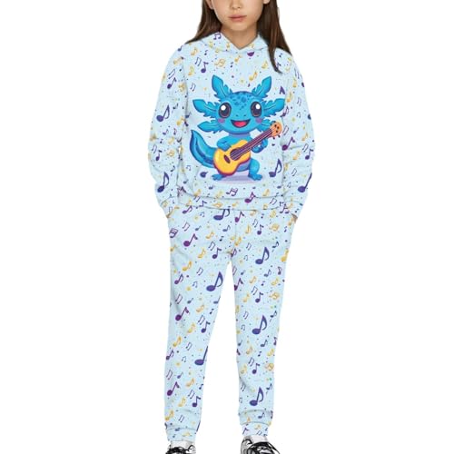 Girls Hoodie Set Size 4-12 Long Sleeve Sweatsuit Outfits for Kids 2 Piece Pullover Hoodie Jogger Pants Sets