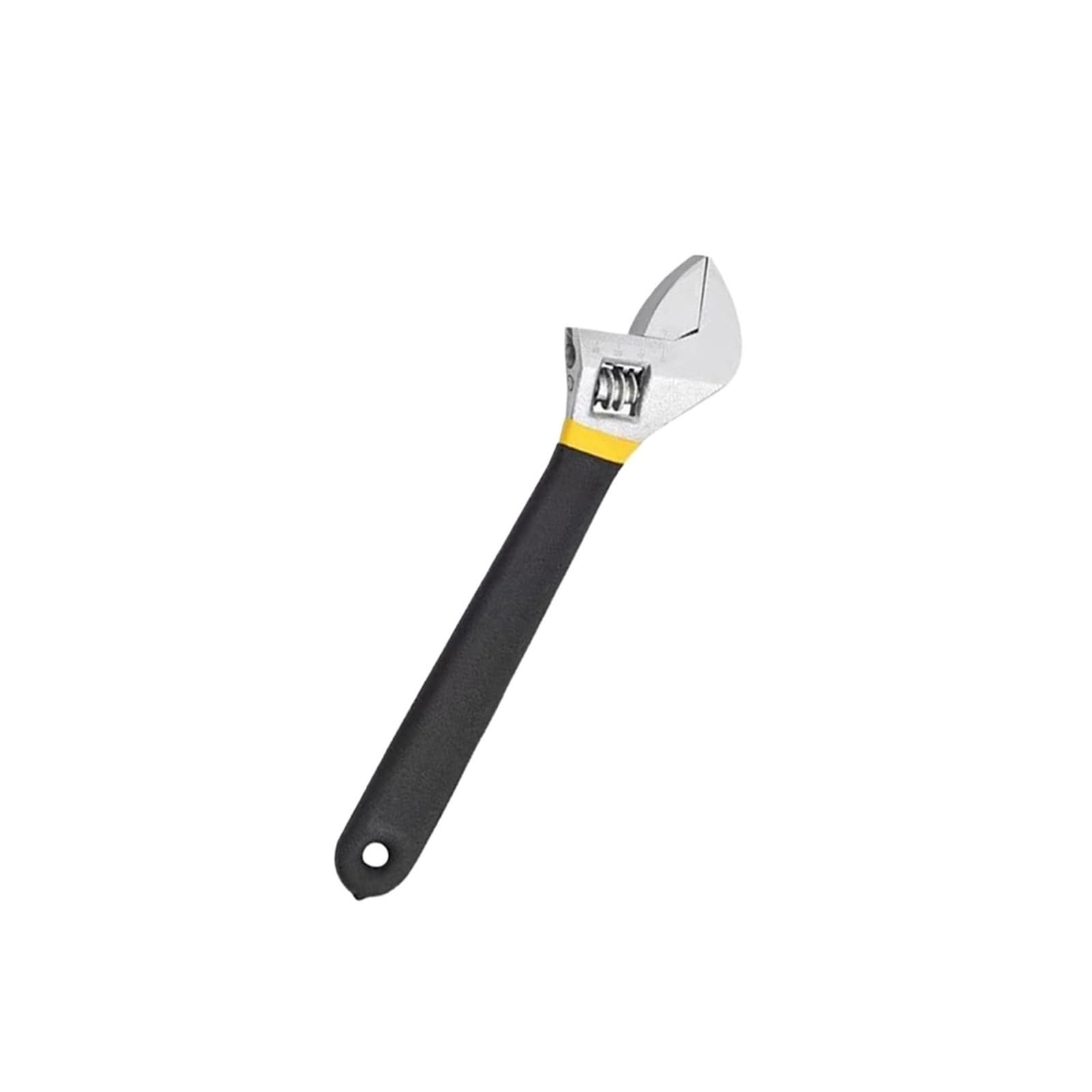 Jzqkxmvnclh 8Inch Adjustable Universal Wrench Carbon Steel Dip Plastic Spanner