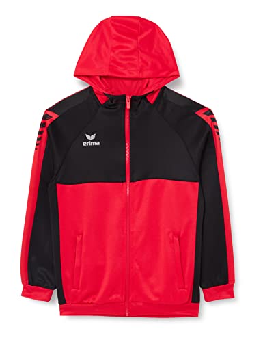 Erima Herren Six Wings Trainingsjacke mit Kapuze, rot/schwarz, L Cover
