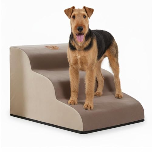 Lifetips ウェルシュテリア(Welsh Terrier) ペットステップ 階段 スロープ 室内用 犬 猫 小型犬 シニア犬 高齢犬 介護 段差解消 滑り止め 多機能 収納付き ハウス 洗えるカバー ソファ ベッド用 2段 3段 ゆるやか 昇降台 踏