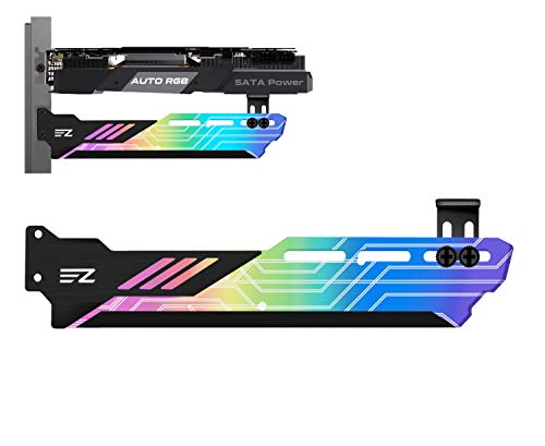 EZDIY-FAB Regenboog GPU-houder met automatische RGB-effecten, ondersteuning voor grafische kaarthouder, grafische kaarthouder, grafische kaartenhouder