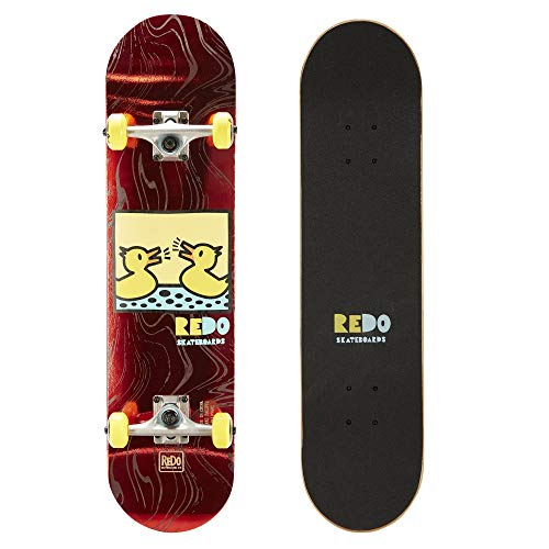 ReDo Skateboard 31" x 7.675" Eye Candy Pop Barking Ducks Complete Skateboard