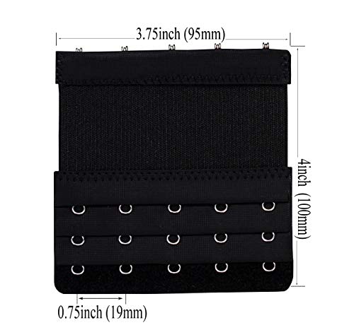 Women Bra Extensions Elastic Bra Extender 5 Hooks For Plus Size,3 Colors 6Pcs #TOP1