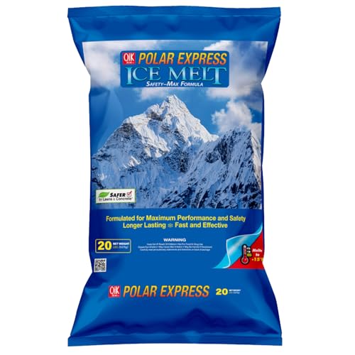 Polar Express Premium Snow and Ice Melt Blend - 20lbs- Effective to -15ᵒF - Environmentally Safer...