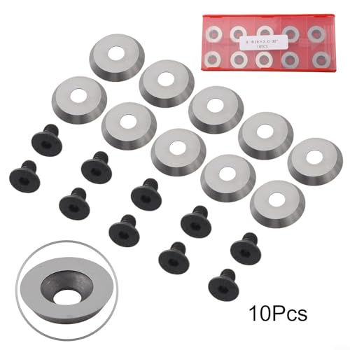 10 Piezas Insertos de Carburo Sólido Redondos 18x3mm Ángulo 30° miniatura 2