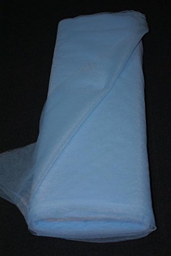 generique Tulle Souple Mariage Bleu Clair Ciel Grande Largeur 300 cm au Metre Deco Robe Tutu