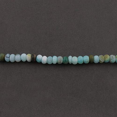 BEADS GEMSTONE 1 Strand Natural Peru Opal Faceted Rondelles - Peru Opal Roundel Beads 8mm 14 Inches Code-HIGH-13467