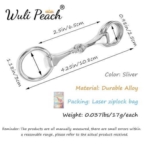 WULI PEACH Horsebit Scarf Ring, Vacuum Plating Stainless Steel eggbutt Equestrian Neck Horsebit Scarf Ring Belt Buckle3
