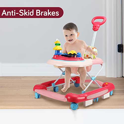 LuvLap-Comfy-Baby-Walker-Rocker-with-Parental-Push-Handle-Anti-Fall-Anti-Skid-Mechanism-Height-Adjustable-with-Light-Rattle-Musical-Toys-Cushioned-Walker-for-Baby-6-18months-Pink
