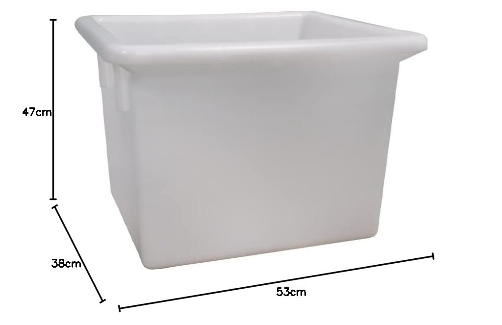 EMIKO HorseCare Tränkebottich eckig 55L / 1Stk. Lebensmittelecht und ohne Weichmacher Tränke für Pferde, Schafe, Rinder, Schweine etc.