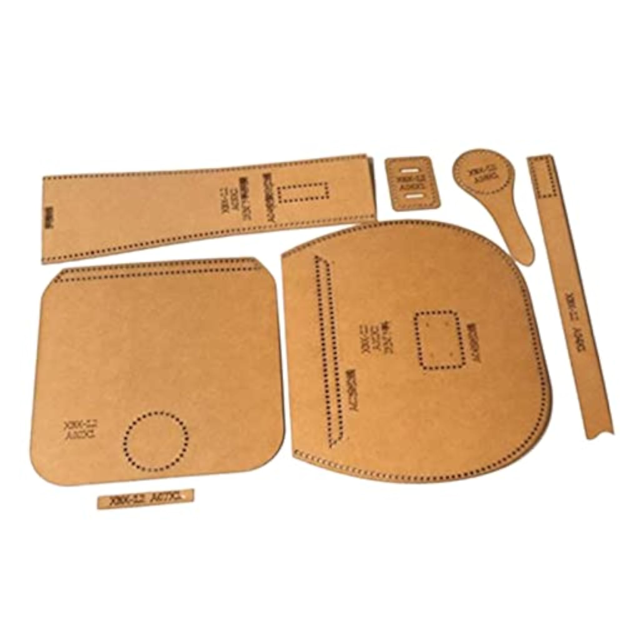 7X Leather Stencils Patterns Bag Templates DIY Craft Set