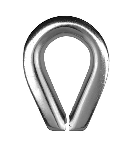 Stainless Steel 316 5/8" (16mm) Wire Rope Thimbles Heavy Duty Marine Grade for Rope Size 5/8"