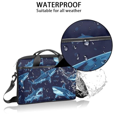 Laptop Shoulder Bag Shark Decor Design Tablet Computer Notebook Sleeve Messenger Bags Carrying Case with Strap Briefcase Tote for 14 15 in Laptops3