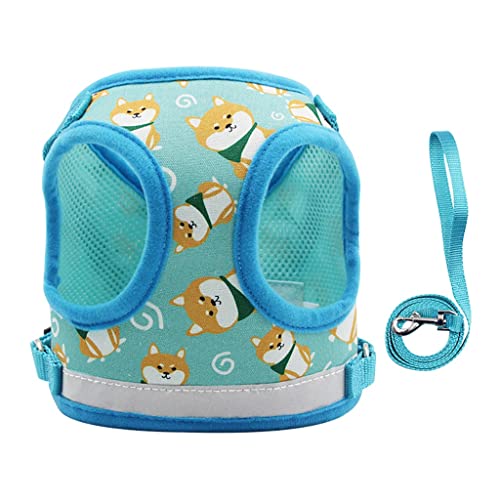 Doux Pet Chien Harnais Gilet Pas de Traction Réglable Chihuahua Chiot Chat Harnais Laisse Ensemble pour Petit Moyen Chiens Manteau