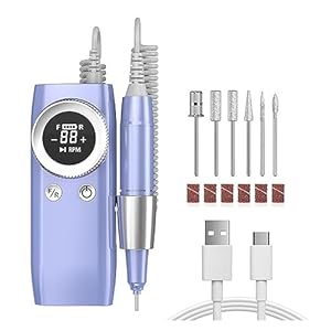 45000RPM Nail Drill Machine Electric Nail Polishing Machine with LCD Display Professional Nail Lathe for Manicure Gel Polishing with Saves More Time and Money. ( Color : Blu , Size : A )