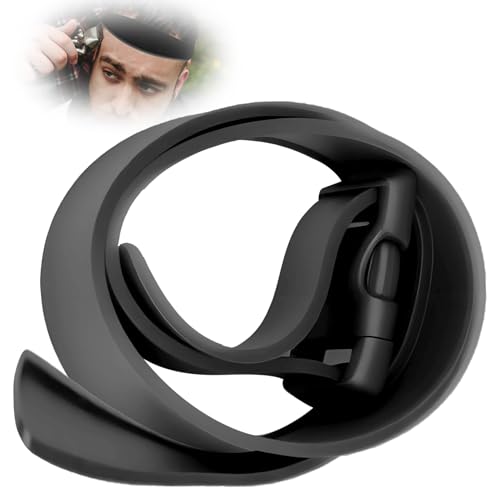 wilcractk Guía de Corte de Cabello Ajustable de Silicona Curva Negra, Herramienta de Recorte para Cuello y Barba, Ligera y Portátil para Uso Doméstico y Profesional