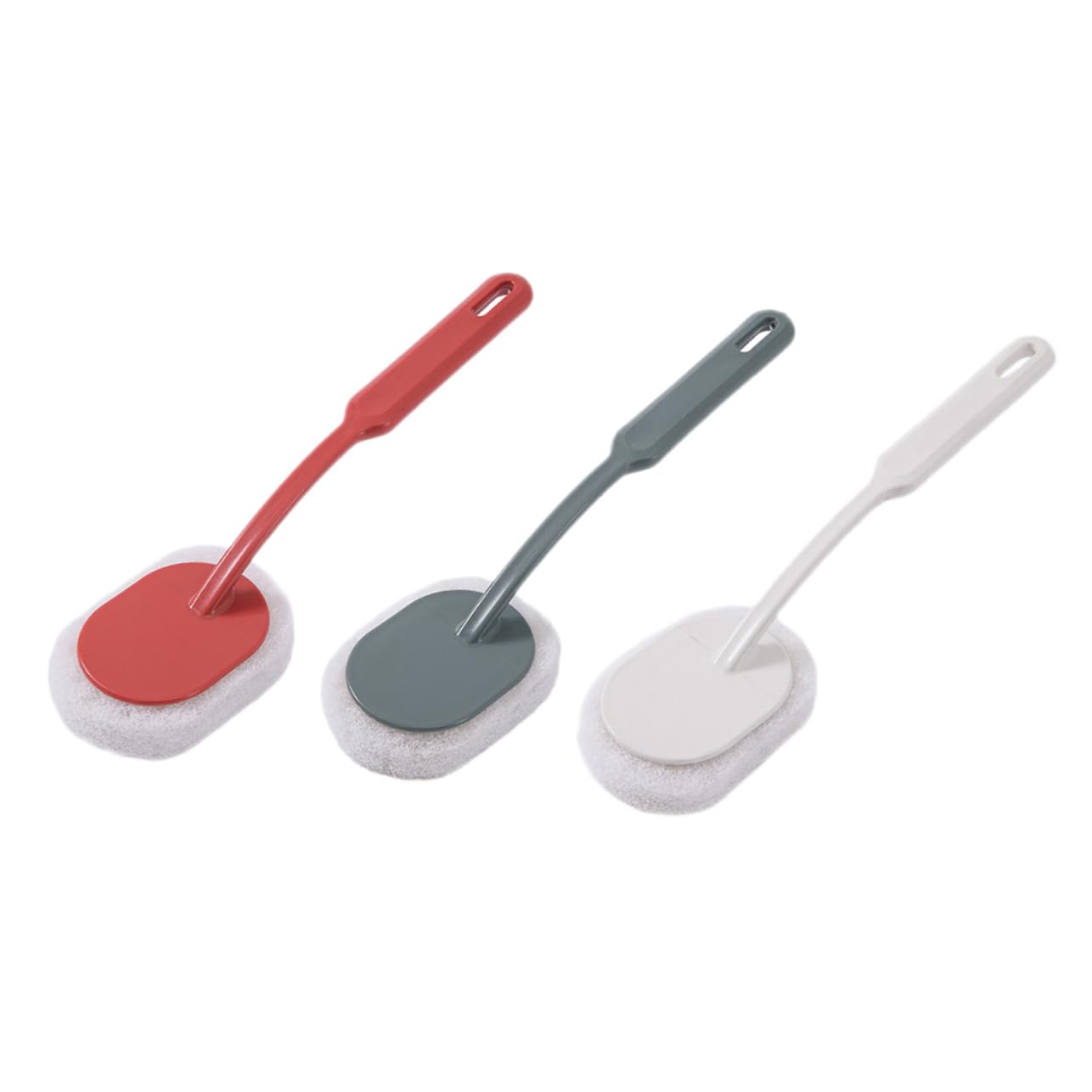 BEBEMOKO Large Sponge Brush 3 Pcs Set Long Handled Cleaning Sponge for Walls Tiles Kitchen