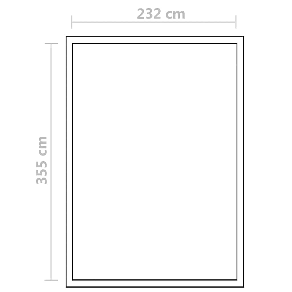 Szklarnia z fundamentem, wzmocnione aluminium, 361 x 250 x 195 cm, 9,025 m², podwójne ściany, poliwęglan, odporna na promieniowanie UV, do uprawy, ochrona przed mrozem