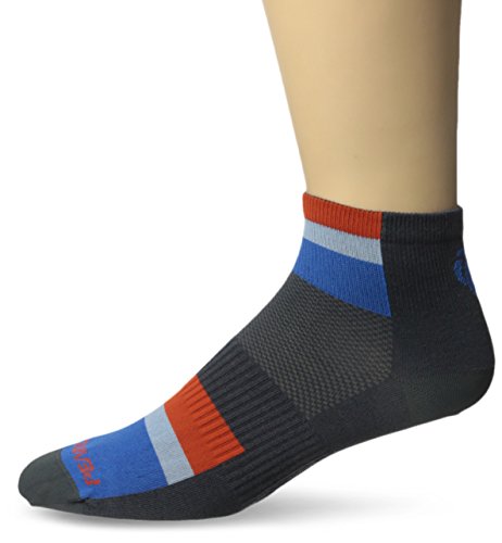 PEARL IZUMI - Ride Men's Elite Losock Ankle Socks, Long Stripe Blue, Medium