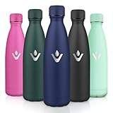 Motswedi Botella Termica 750ml, Botella Agua Acero Inoxidable, Termo Sin BPA, Cantimplora Termica, con pared Doble Aislamient, Cantimplora, para Adultos, Oficina, Gimnasio, Deporte, Azul Oscuro