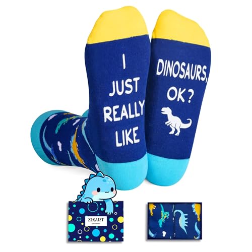 Zmart Dinosaur Gifts for Adults - Funny Dinosaur Socks for Women Men Dino Socks for Dino Lovers