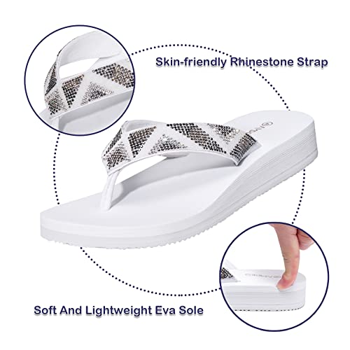 Ampeo Women's Arch Support Flip Flops Comfortable Casual Summer Beach Thong Sandals