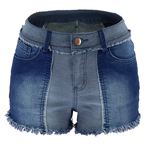 DCOIKOWomen Casual Summer Jean Shorts Junior Short Jeans High Waist Stretchy Denim
