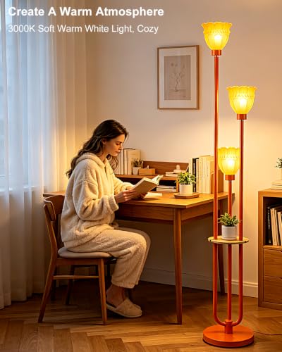 Image of Lightdot Globe Floor Lamp with LED Bulbs Included, Dimmable Floor Lamps,Unique Modern Standing Tall Lamp for Bedroom Living Room /Sofa Beside /Corner Decor-Gold