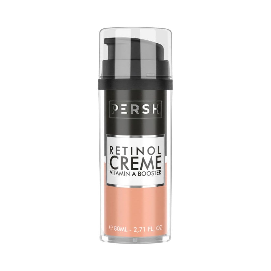 PERSH Retinol Creme 80ml - 4% Vitamin A - Hochwirksame Anti-Aging Formel | Hautglättend & Kollagenfördernd | Vegan & ohne Tierversuche | Clean Beauty