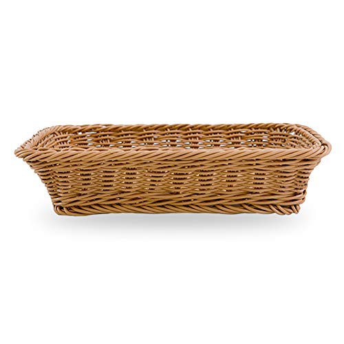 Zacha Bread Basket,Imitation Rattan Wicker Washable Storage Hamper Trays for Bread Baskets, Gift Hampers