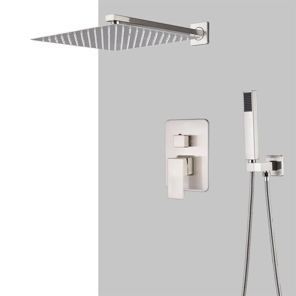 Robinet de douche mural pour baignoire avec grand ciel de pluie pour relaxer