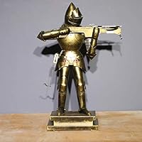 Amazon.co.jp: 創造的な古代ローマの戦士の彫刻手作りの鉄の鎧武士の像