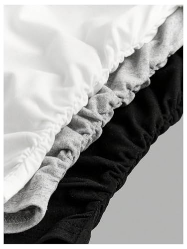 SOLY HUX Girl's Basic T-Shirts Set Crew Neck Short Sleeve Crop Top 3 Packs Summer Fitted Tees3