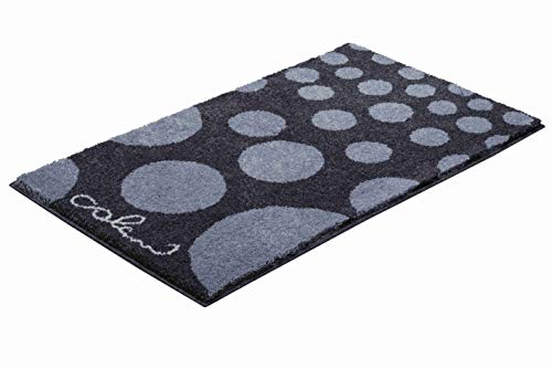 Grund Designer bath rug COLANI, ultra soft and absorbent, anti slip, Colani 16, 60x100 cm, grey