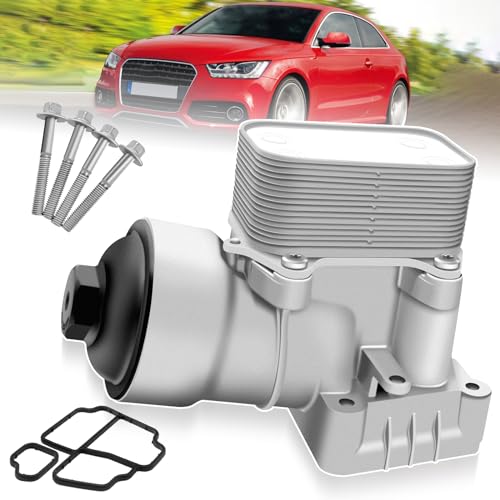 Upgraded Aluminum Oil Filter Housing Assembly Fit for VW Amarok Passat 2.0L 2012-2014 A3 Q3 2.0L 2012-2014 Replaces# 03L115389H 03L-115-389-H 03L115389B 03L115389C 03L115389G 03L115389G