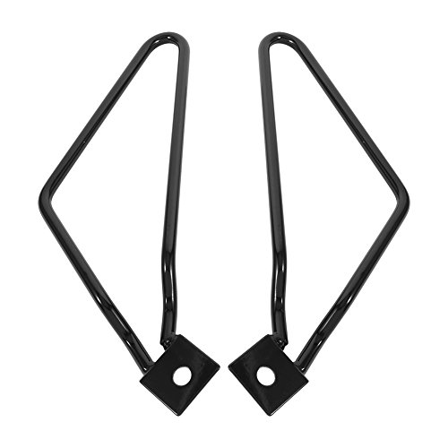 Reminnbor telaietti moto laterali + telaio porta borse Staffe di montaggio Borse laterali per moto Bar Fit per XL883/1200 HD1450/1584(Nero)