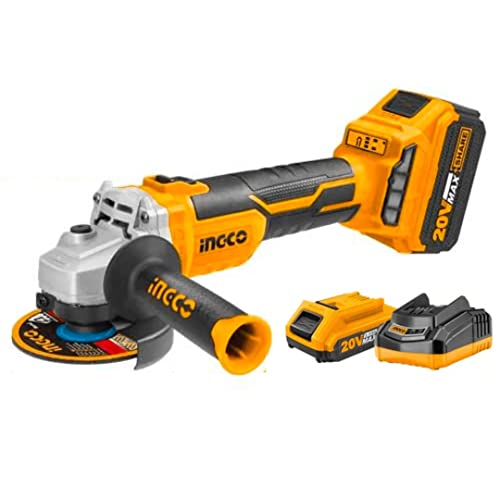 Image of INGCO CAGLI2010082 Lithium-ion Industrial Angle Grinder Cordless 3000-8500r /min No Load Speed Brushless Motor Speed Tool Grinding 100mm Disc Diameter Grinding Machine Ideal for Polishing Cutting