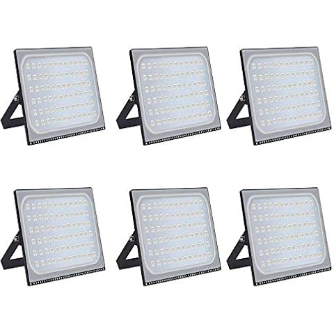 Blivrig LED FloodLight Outdoor 500W,IP66 Waterproof Outdoor Security Light, Super Bright Flood outdoor flood lights for Warehouse, Parking Lot, Building, Street,Factory (Warm White, 500W*6PCS) Cover